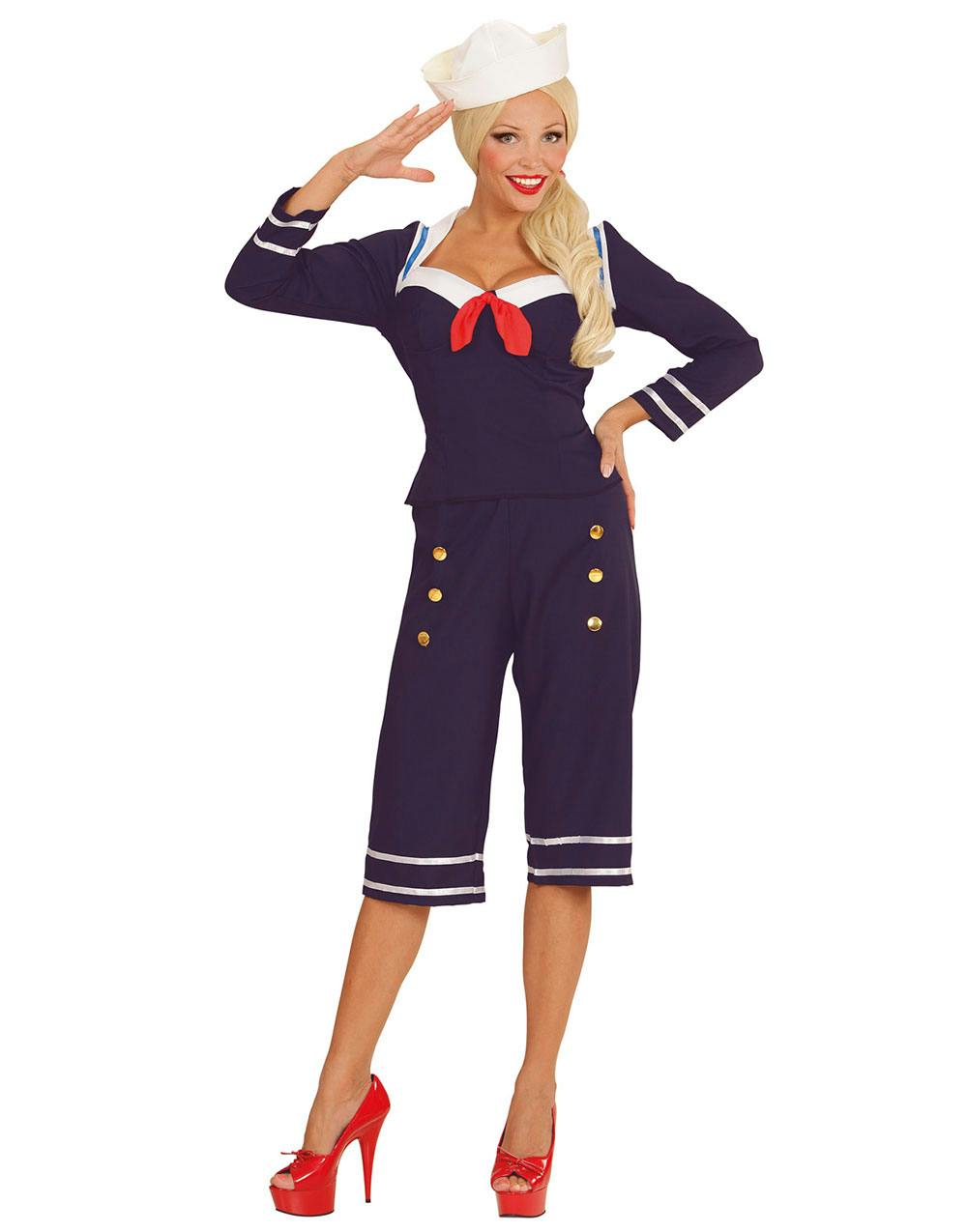 50'er Pin Up-Sailor Damekostume - 40/50 Tallet - Kostumer efter Tema - Kostumer KARNEVAL