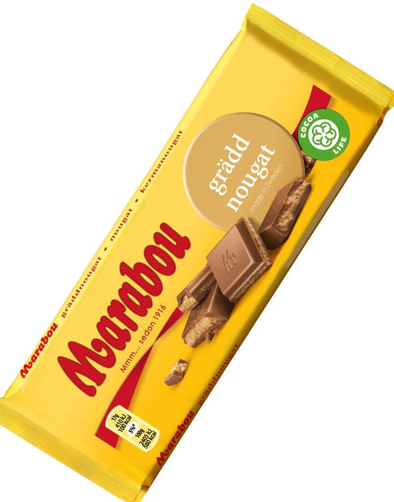 træt af audition ekskrementer Marabou Plade Mælkechokolade med Nougat Smag 100 gram - Se Alle Vores Slik  - Slik og Chokolade - SLIK