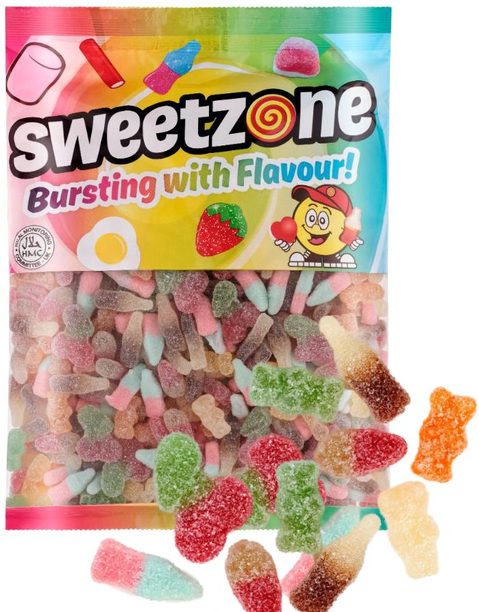 1 kg Sweetzone Tangy Mix / Sukret - Halal - Se Alle Vores Slik - Slik og Chokolade - SLIK