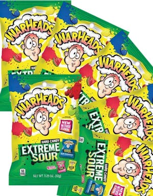 12 stk Warheads Extreme Sour Hard Candy - Supersure Slik med Forskellige Frugtsmage - Hel Æske 336 gram (USA Import) - Se Alle Slik Slik og Chokolade - SLIK