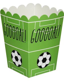 8 stk Popcornbeger med Fotball - GOOOOAL!