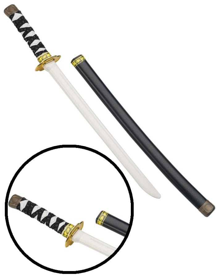 Lille Katana Ninja-sværd med Slire 60 cm - - Våben Håndjern - Tilbehør & Diverse - KARNEVAL