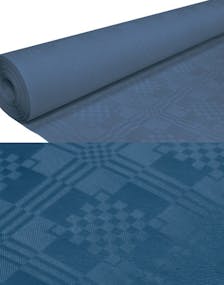 8 meter Marineblå Papirduk på Rull med Damaskmønster