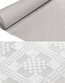 25 meter Hvit Papirduk på Rull med Damaskmønster