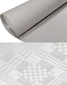50 meter Hvit Papirduk på Rull med Damaskmønster