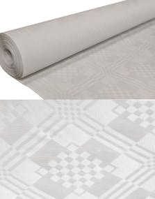 10 meter Hvit Papirduk på Rull med Damaskmønster