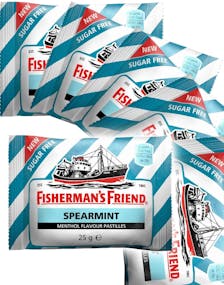 1798675200_124 stk Sukkerfri Fisherman's Friend med Smag av Spearint 25 g - Hel Eske