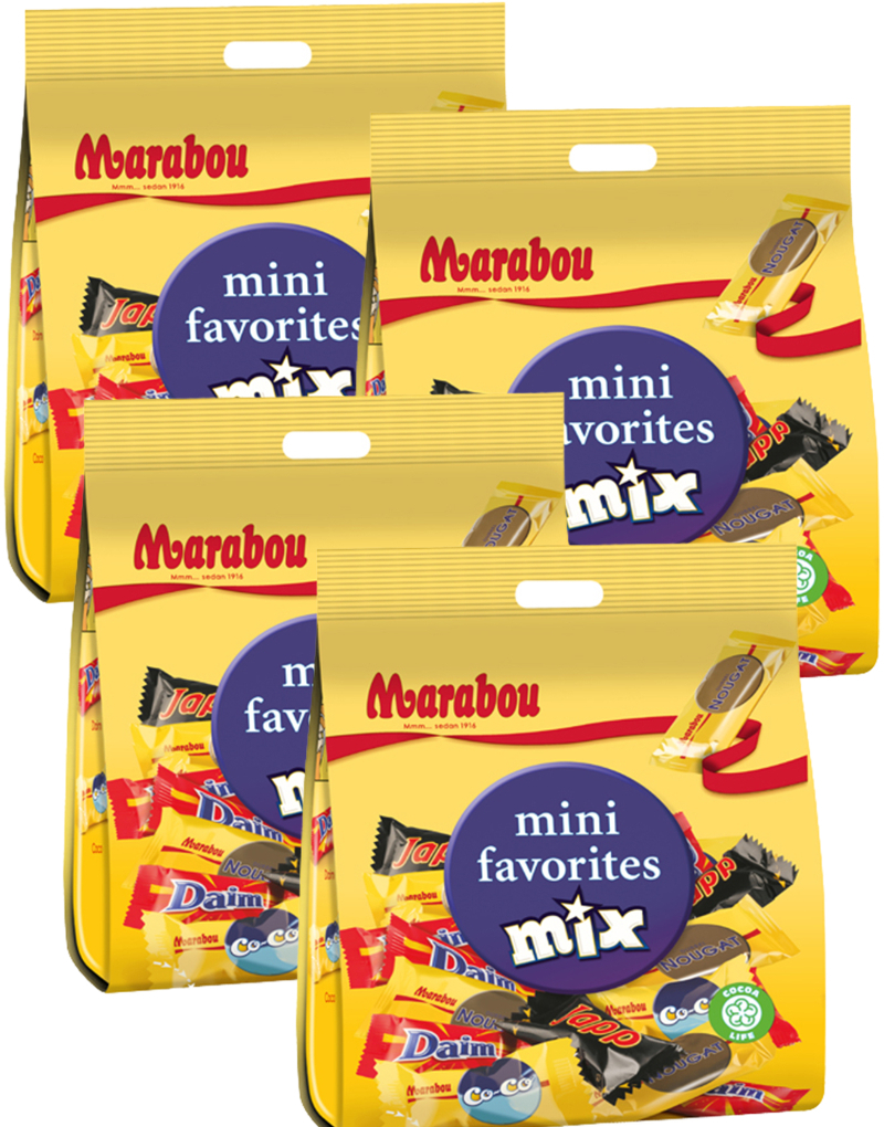 14 stk Marabou Mini Favorites Mix Forskellige Chokoladebidder - Hel Æske Se Alle Slik - og Chokolade - SLIK